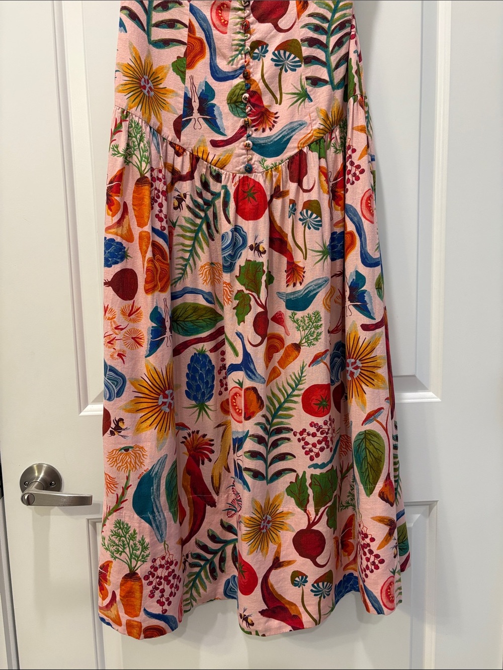 Farm Rio Printed Strapless Maxi Dress Size S - Picture 10 of 16